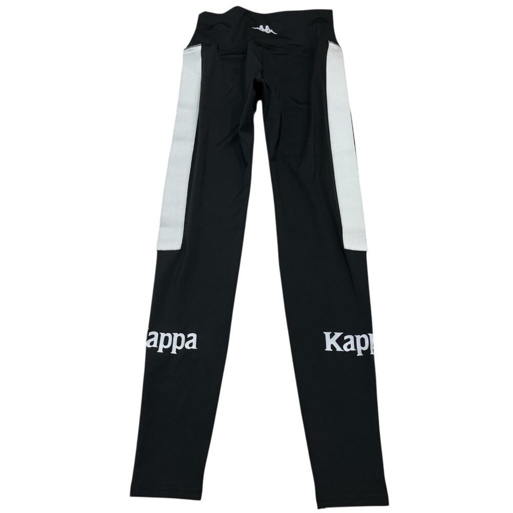 Kappa Leggings Skin Fit Delina Jet Black Size S Athletic Athleisure Casual - Picture 2 of 13